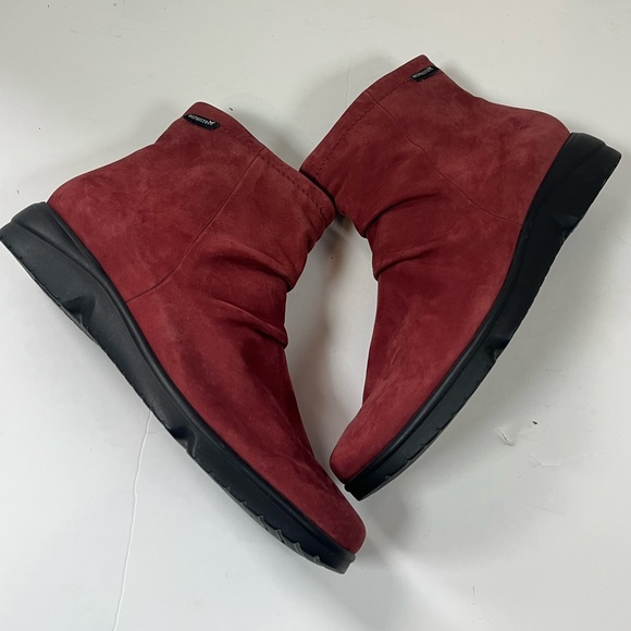 Mephisto REZIA Red Nubuck Leather Ankle Boot Women's Size 7.5 - Picture 6 of 9